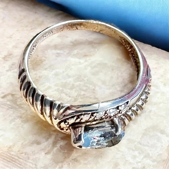 Blue Topaz Sterling Silver Ring (7) - Picture 12 of 14